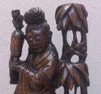 Onsterfelijke Magu met Hert - Padauk, Glazen ogen - China