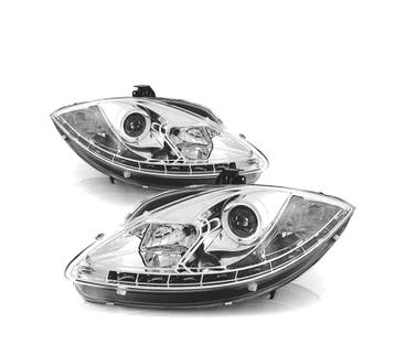Phares Led Daylight Pour Seat Leon 1P Altea 09+ Fond Chromé, Autos : Pièces & Accessoires, Éclairage, Verzenden