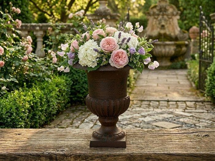 Bloempot (2) - Gietijzer - Franse vaas, Antiek en Kunst, Curiosa en Brocante