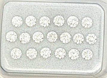19 pcs Diamant (Naturelle) - 1.04 ct - Rond - F, D, Bijoux, Sacs & Beauté