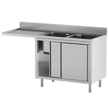 Spoeltafel | STANDARD LINE EVO | RVS | 2 Spoelbakken, Verzenden, Nieuw in verpakking