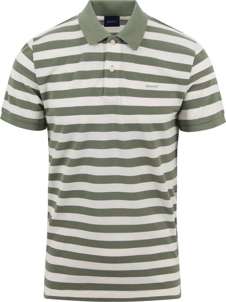 Gant Polo Strepen Groen maat Maat 52/54 (L) Heren, Vêtements | Hommes, Polos, Envoi