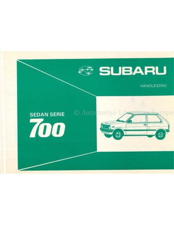 1986 SUBARU 700 INSTRUCTIEBOEKJE NEDERLANDS, Autos : Divers, Modes d'emploi & Notices d'utilisation