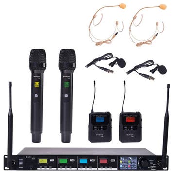 Citronic TU4-C Microfoonsysteem Met 2x Hand En 2x Headset, Muziek en Instrumenten, Nieuw