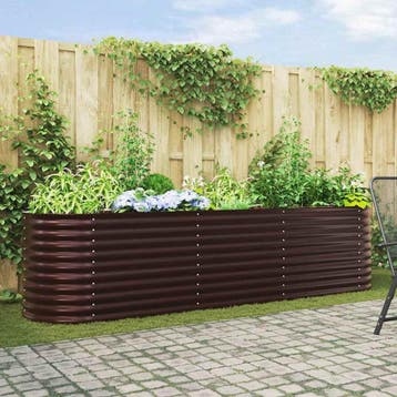 vidaXL Verhoogd bed Bruin 320 x 80 x 81 cm Staal, Verzenden