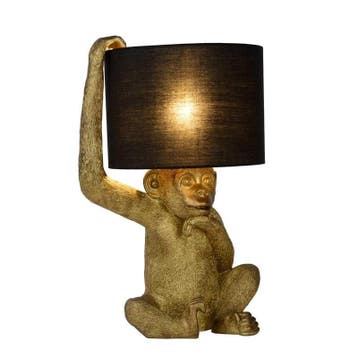 Lucide EXTRAVAGANZA CHIMP - Tafellamp - Ø 30 cm -, Maison & Meubles, Lampes | Lampes de table, Verzenden