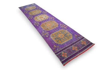Lang vintage Usak - Loper - 370 cm - 90 cm - met certificaat, Nieuw