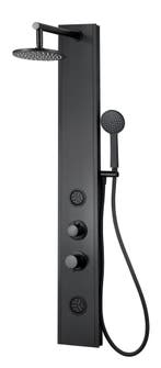 Douchepaneel Mumbai Zwart Regendouche Mengkraan, Verzenden