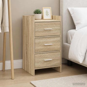 vidaXL Nachttafels Sonoma Eiken 40 x 36 x 70 cm Bewerkt hout, Verzenden, Nieuw