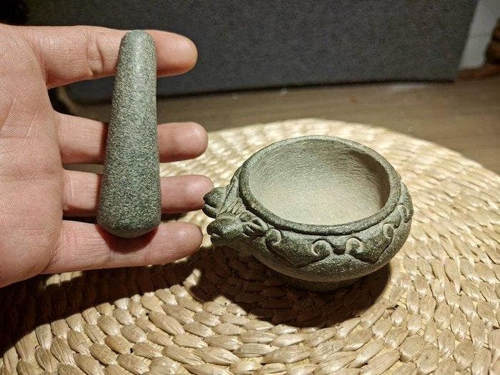 Vijzel en stamper (2) - Steen, Antiquités & Art, Antiquités | Ustensiles de cuisine