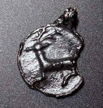 Oud-Romeins Brons Amulet-sieraad van de jager met een