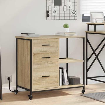 vidaXL Kast met Oplaadstation 76 x 41 x 72 cm Bewerkt hout, Huis en Inrichting, Kasten | Overige, Verzenden, Nieuw