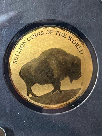 Tsjaad. 5000 Francs 2019 Cape Buffalo, 1/200 Oz (.999)