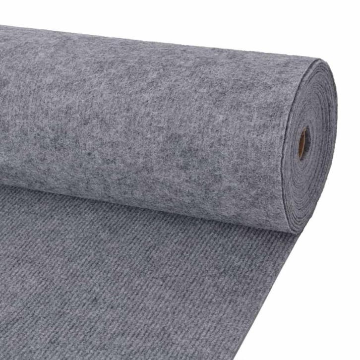 vidaXL Tapijt Grijs 1,2 x 15 m Polyester, Tuin en Terras, Deurmatten, Nieuw, Verzenden