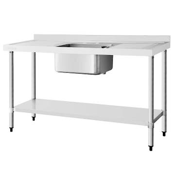 Spoeltafel | RVS | 1 Spoelbak (Midden) + Afdruipvlakken |, Verzenden, Nieuw in verpakking