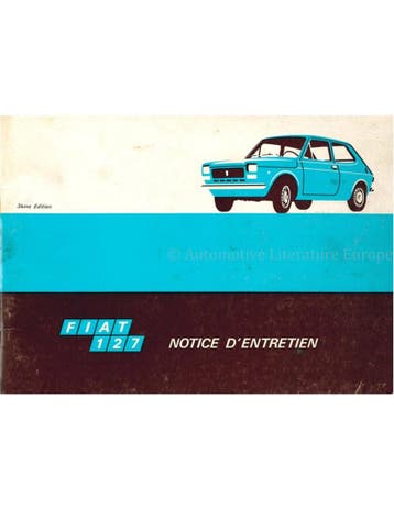 1972 FIAT 127 INSTRUCTIEBOEKJE FRANS, Ophalen of Verzenden