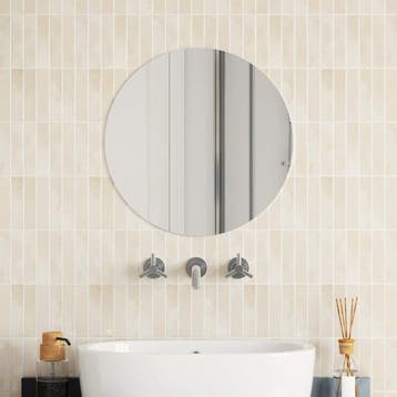 vidaXL Wandspiegel rond 50 cm glas, Huis en Inrichting, Verzenden, Nieuw