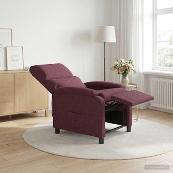 vidaXL Recliner Paars Stof, Huis en Inrichting, Verzenden, Nieuw