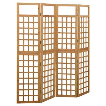 vidaXL Kamerscherm/trellis met 4 panelen161x180 cm massief, Verzenden, Nieuw