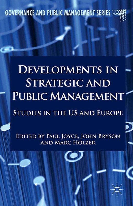 Developments in Strategic and Public Management Paul Joyce, Boeken, Taal | Engels, Zo goed als nieuw, Verzenden