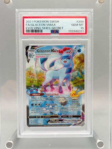 Pokémon Graded card - Glaceon Vmax - PSA 10 - Sword & Shield, Nieuw