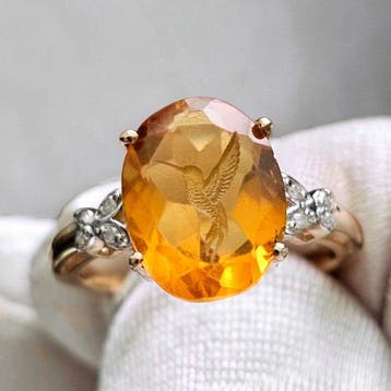Zonder minimumprijs - Cocktailring - 9 kt. Geel goud,