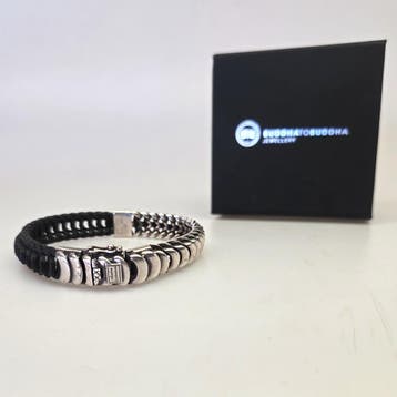 Buddha to Buddha 123 lars mix Zilveren Schakelarmband 20cm |, Handtassen en Accessoires, Ophalen of Verzenden, Nieuw