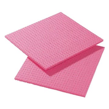 Sponsdoekje rood | 10 stuks | Cellulose/Polyester |, Verzenden, Nieuw in verpakking
