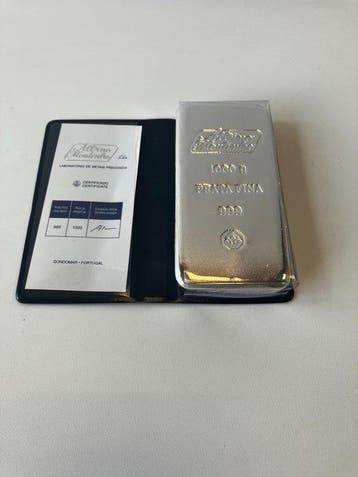1 kilogram - Zilver - Albino Moutinho - Met certificaat, Postzegels en Munten, Edelmetalen en Baren