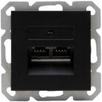 KOPP UTP RJ45 Stopcontact - 2-voudig CAT6, Mat Zwart - LED t, Verzenden, Nieuw