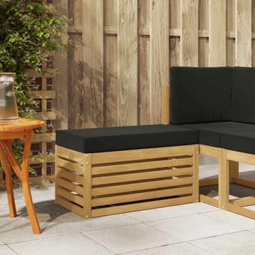 vidaXL Buitenstoel Bank Massief Acacia Hout Whitewash en, Verzenden, Nieuw
