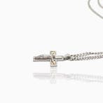 Zonder minimumprijs - Halsketting - 18 karaat Zilver, Geel, Handtassen en Accessoires, Kettingen, Nieuw
