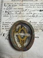 Reliekhouder (2) - Brons, Glas, Textiel - 1700-1750 -