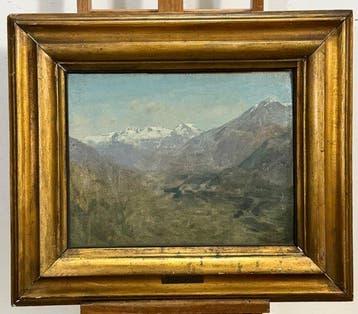 Lazzaro Pasini (1861-1949) - Paesaggio montano