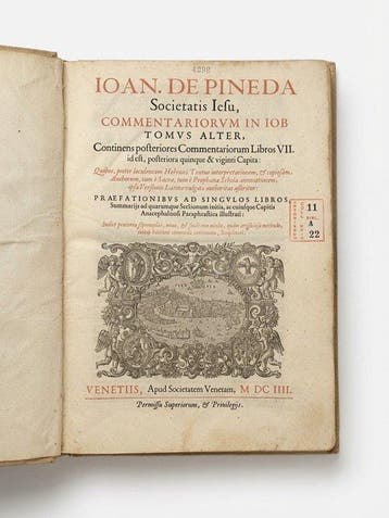 I. de Pineda - Commentariorum in Iob - 1604