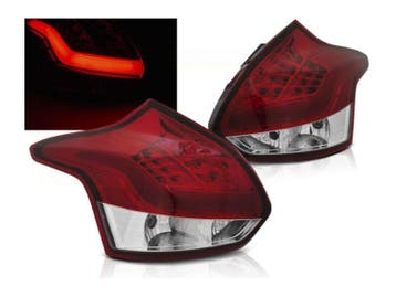 LED bar achterlicht units Red White geschikt voor Ford Focus, Verzenden