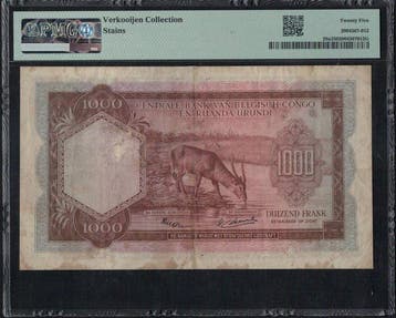 Belgisch-Congo. - 1000 Francs 1953 - Pick 29a