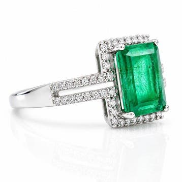 Zonder minimumprijs - Ring Platina - 1.93ct. tw. Smaragd -, Nieuw