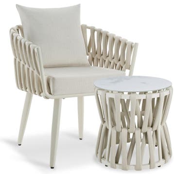 Set Lugano in rope-design, aluminium frame, schroefpoten, Verzenden, Nieuw