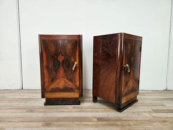 Nachtkastje (2) - Verfijnde nachtkastjes in Art Deco-stijl, Antiek en Kunst