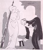 Spotprent met William Westerman op het P.E.N.-congres, Verzenden