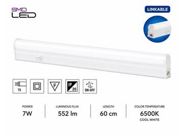 Veiling - 10x LED Balk Onder-Meubel 7W – 6400K – Wit –, Nieuw