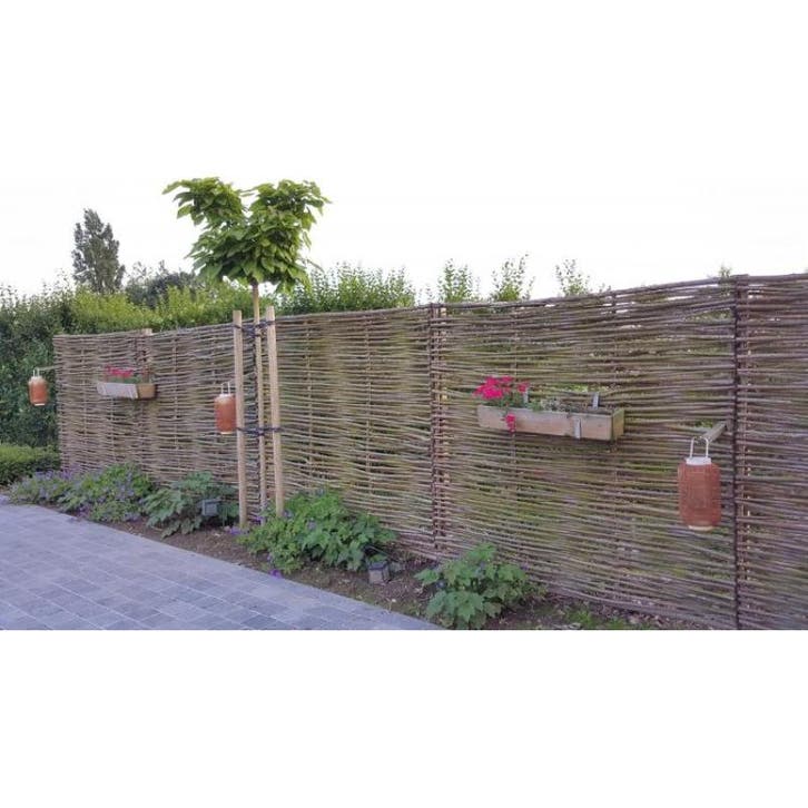 Panneau de jardin en osier tressé - panneau de jardin en, Tuin en Terras, Tuinhekken en Hekwerk