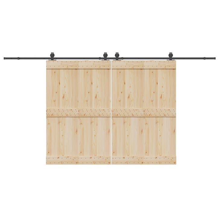 vidaXL Doos met onderdelen voor schuifdeur 427 cm staal, Doe-het-zelf en Bouw, Hang- en Sluitwerk, Nieuw, Verzenden