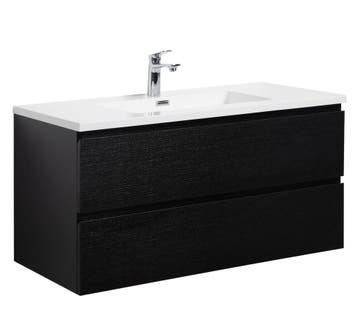 Badkamermeubel Set Angela 100cm Zwart Houtnerf  Badmeubel, Huis en Inrichting, Badkamer | Badkamermeubels, Verzenden, Nieuw