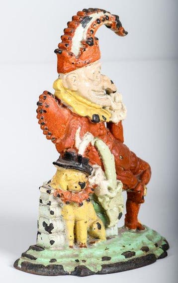 Beeld, Prachtig antieke gietijzeren figuur – Jan Klaassen, Antiek en Kunst