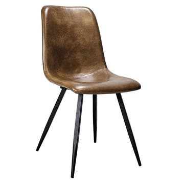 Stoelen | SPECTRA |  Kunstleer/Metaal | Dark Cognac |, Verzenden