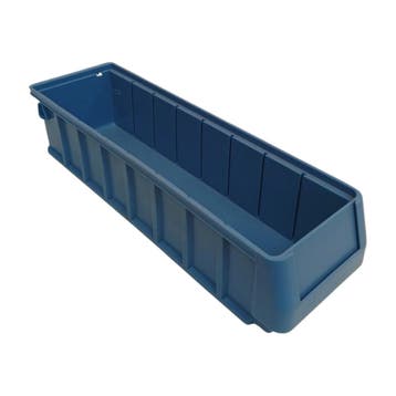 Stellingbak 400x117x90 mm blauw kunststof gebruikt, Zakelijke goederen, Ophalen of Verzenden