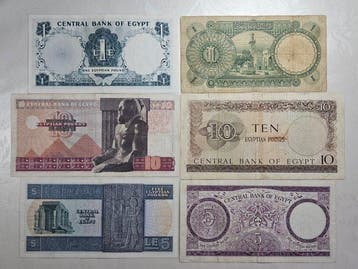 Egypte. - 6 banknotes - 1942/1976 (Zonder minimumprijs)