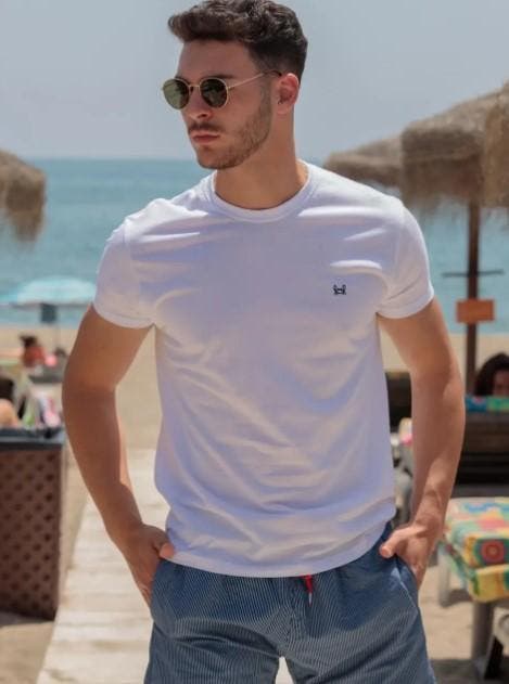 T-shirt wit korte mouwen, Kleding | Heren, T-shirts, Wit, Nieuw, Ophalen of Verzenden